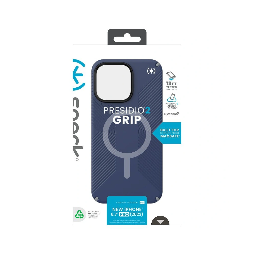 Hurtownia GSM - Etui Speck Presidio2 Grip MagSafe Apple iPhone 15 Pro Max (Mořská modř / Prachově šedá) - SPK577 - {ean13} - Hurt