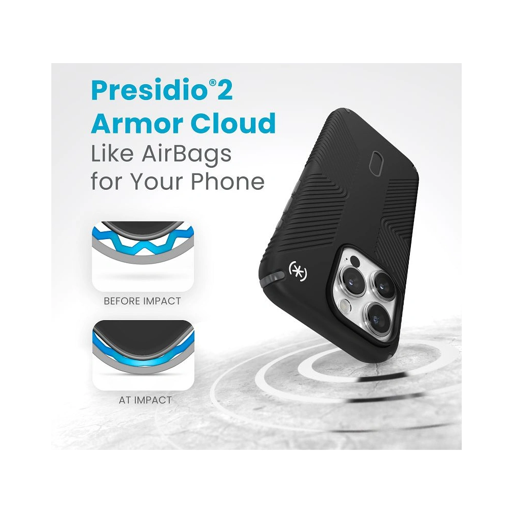 Wholesale Speck Presidio2 Grip ClickLock & MagSafe Apple iPhone 15 Pro (Black / Slate Grey / White) - SPK578 - {ean13} - Hurt