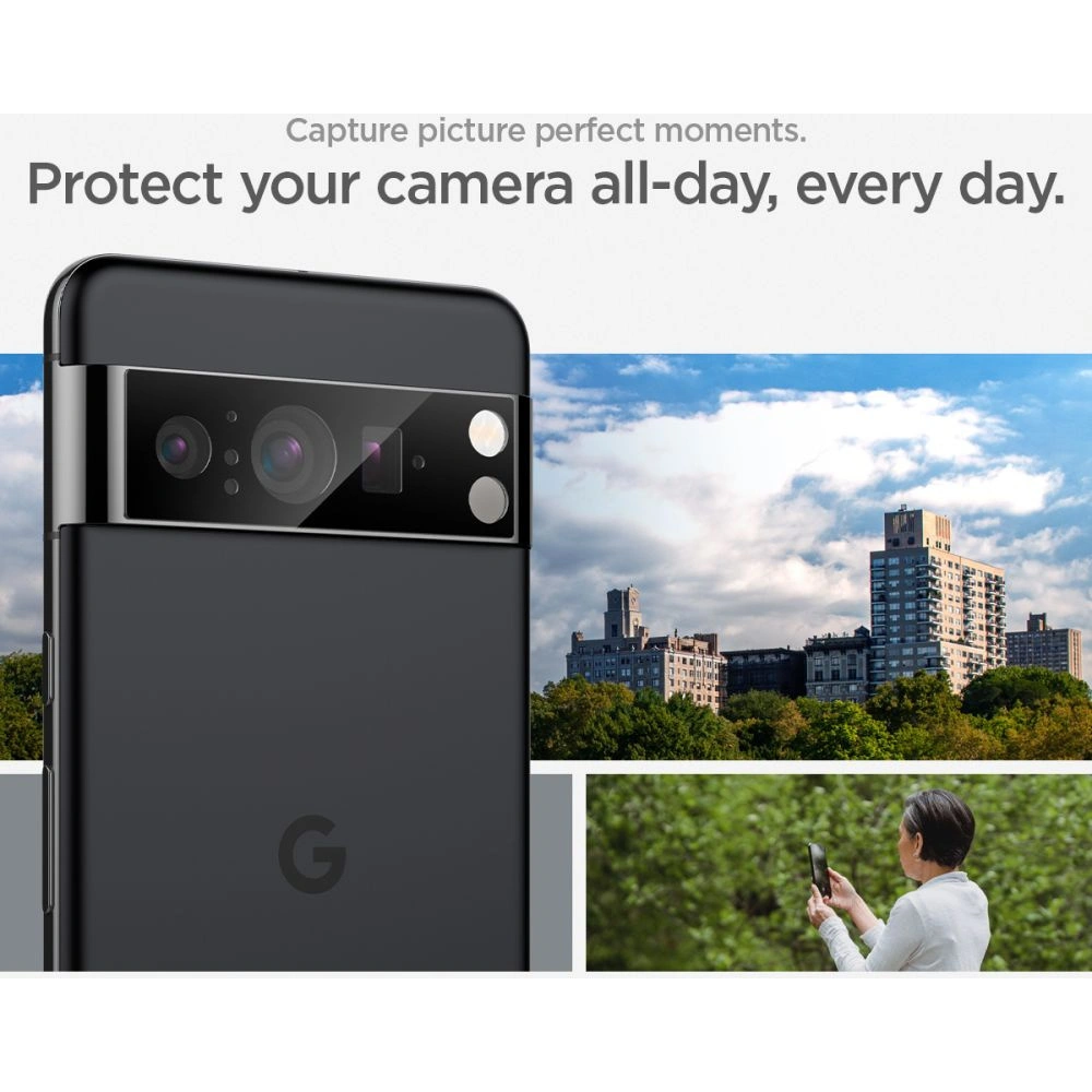 Hurtownia GSM - Edzett üveg a Spigen Optik.tr ez Fit Camera Protector Google Pixel 8 Pro Fekete [2 PACK] - SPN3154 - {ean13} - Hurt