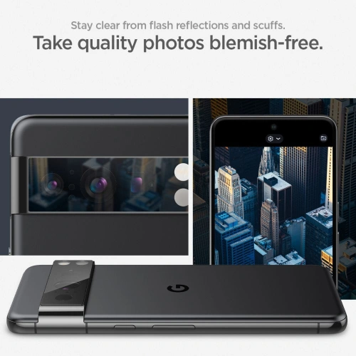 Szkło hartowane na aparat Spigen Optik.tr ez Fit Camera Protector Google Pixel 8 Pro Black [2 PACK]