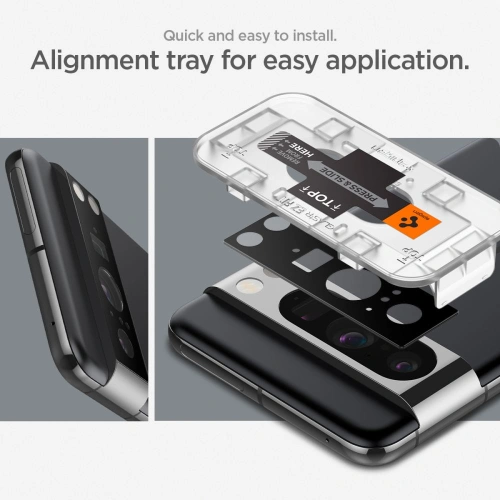 Szkło hartowane na aparat Spigen Optik.tr ez Fit Camera Protector Google Pixel 8 Pro Black [2 PACK]