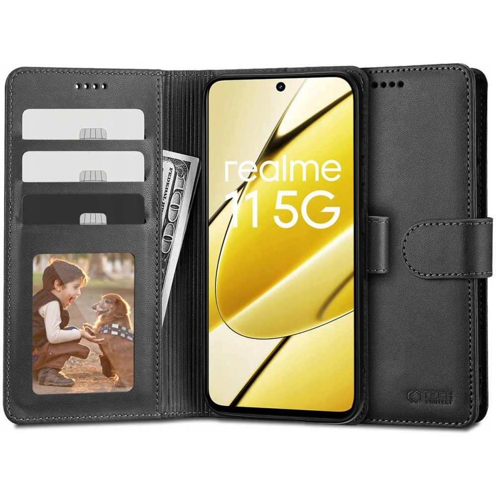 Hurtownia GSM - Case Tech-Protect Wallet Realme 11 5G Schwarz - THP2374 - {ean13} - Hurt