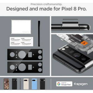 Hurtownia GSM - Edzett üveg a Spigen Optik.tr ez Fit Camera Protector Google Pixel 8 Pro Fekete [2 PACK] - SPN3154 - {ean13} - Hurt