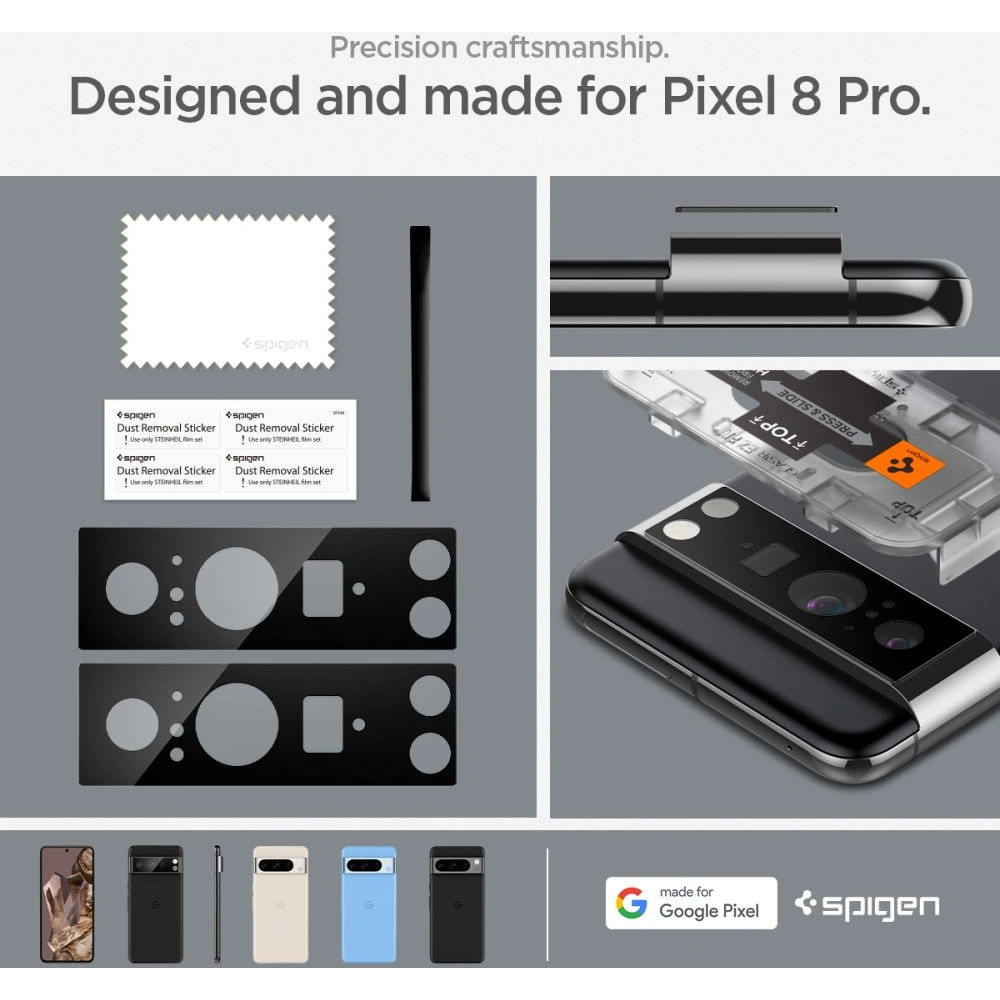 Hurtownia GSM - Edzett üveg a Spigen Optik.tr ez Fit Camera Protector Google Pixel 8 Pro Fekete [2 PACK] - SPN3154 - {ean13} - Hurt