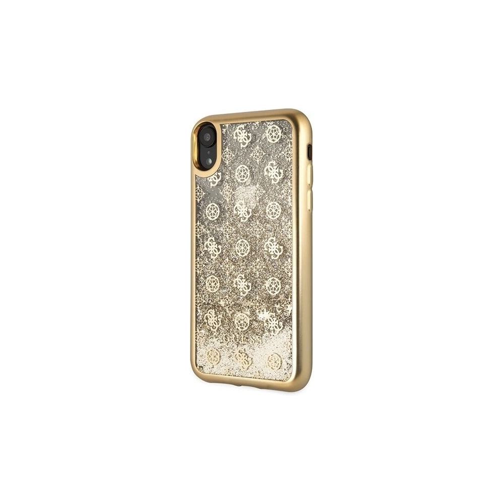 Wholesale Guess GUHCI61PEOLGGO iPhone Xr gold hard case 4G Peony Liquid Glitter - GUE061GLD - {ean13} - Hurt