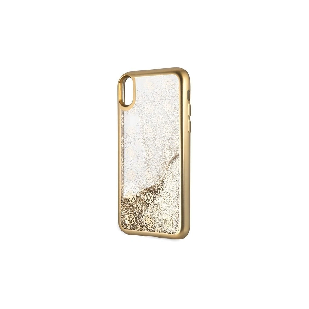 Wholesale Guess GUHCI61PEOLGGO iPhone Xr gold hard case 4G Peony Liquid Glitter - GUE061GLD - {ean13} - Hurt