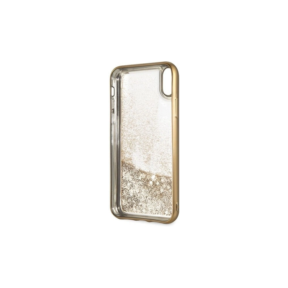 Hurtownia GSM - Case Guess GUHCI61PEOLGGO Apple iPhone XR gold hartes Gehäuse 4G Peony Liquid Glitter - GUE061GLD - {ean13} - Hurt