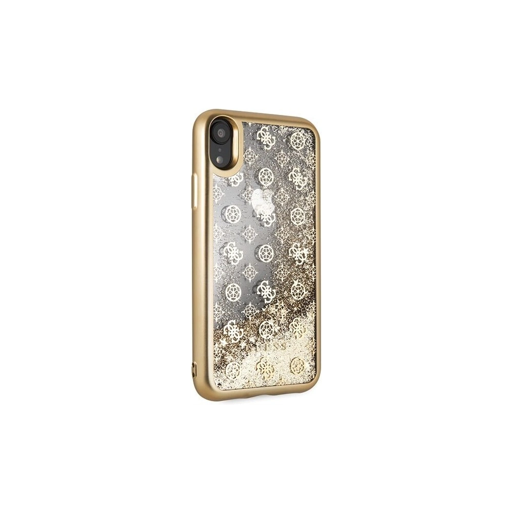 Wholesale Guess GUHCI61PEOLGGO iPhone Xr gold hard case 4G Peony Liquid Glitter - GUE061GLD - {ean13} - Hurt