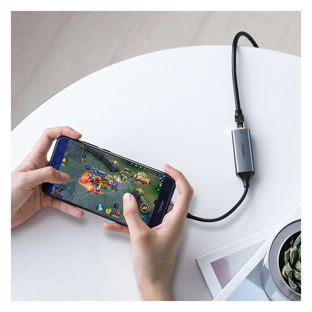 Hurtownia GSM - UGREEN cardă de rețea externă USB-C / Ethernet RJ45 1Gbps gri - UGR1747 - {ean13} - Hurt