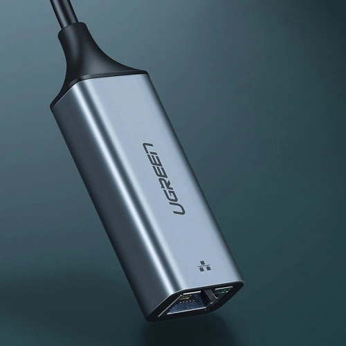 UGREEN zewnętrzna karta sieciowa USB-C / Ethernet RJ45 1Gbps szary