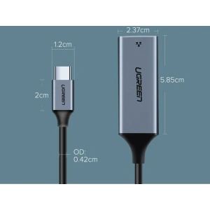 Hurtownia GSM - UGREEN zewnętrzna karta sieciowa USB-C / Ethernet RJ45 1Gbps szary - UGR1747 - {ean13} - Hurt