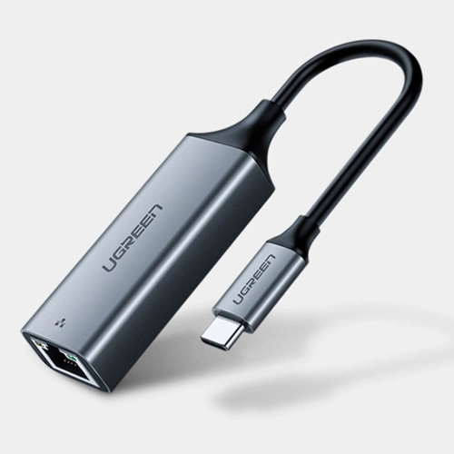 UGREEN zewnętrzna karta sieciowa USB-C / Ethernet RJ45 1Gbps szary