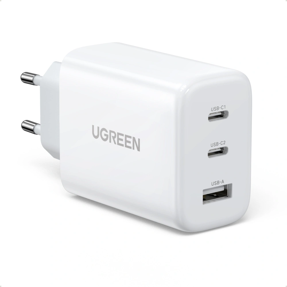 Hurtownia GSM - UGREEN 2xUSB-C / USB-A 65W PD, QC, PPS fehér hálózati töltő (CD275) - UGR1748 - {ean13} - Hurt