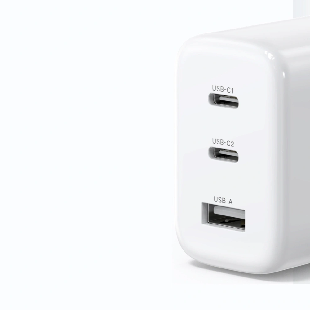 Hurtownia GSM - UGREEN 2xUSB-C / USB-A 65W PD, QC, PPS fehér hálózati töltő (CD275) - UGR1748 - {ean13} - Hurt