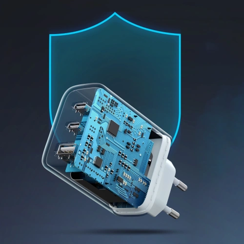 Ładowarka sieciowa UGREEN 2xUSB-C / USB-A 65W PD, QC, PPS biała (CD275)