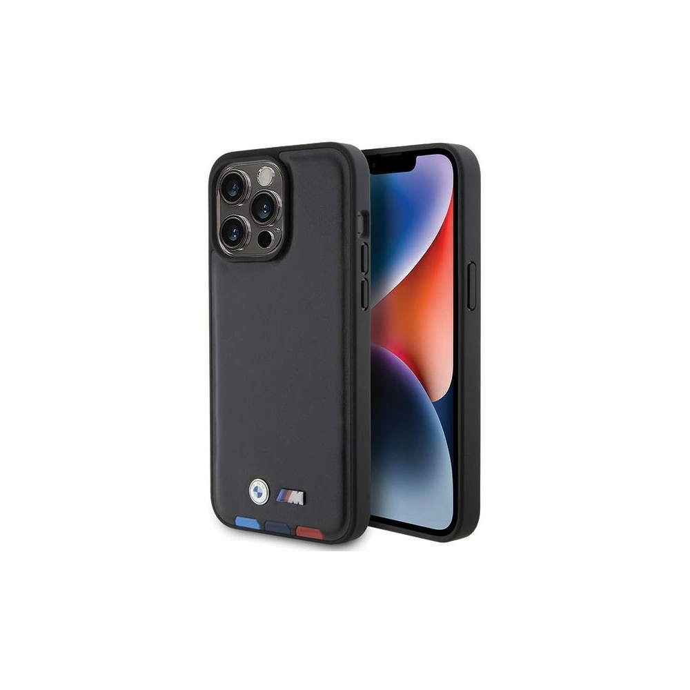Hurtownia GSM - Etui BMW BMHCP15X22PTDK Apple iPhone 15 Pro Max bőr bélyegző trikolor fekete/black - BMW521 - {ean13} - Hurt