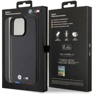 Hurtownia GSM - Case BMW BMHCP15X22PTDK Apple iPhone 15 Pro Max Leder Stempel Tricolor schwarz/black - BMW521 - {ean13} - Hurt