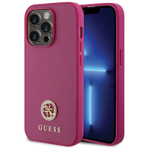 Hurtownia Guess - 3666339150884 - GUE2994 - Etui Guess GUHCP15LPS4DGPP Apple iPhone 15 Pro hardcase Strass Metal Logo różowy/pink - B2B homescreen