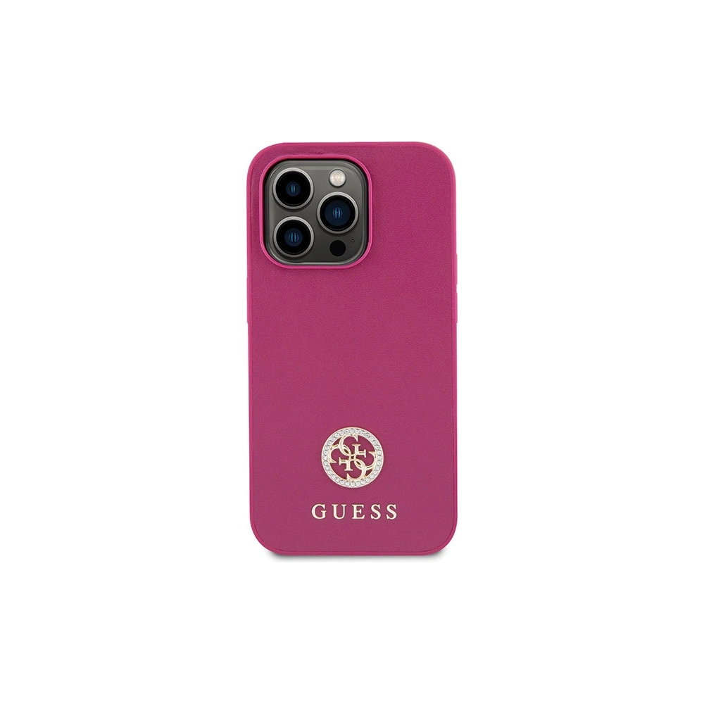 Hurtownia GSM - Etui Guess GUHCP15LPS4DGPP Apple iPhone 15 Pro kemény tok Strassz Fém Logo rózsaszín/pink - GUE2994 - {ean13} - Hurt