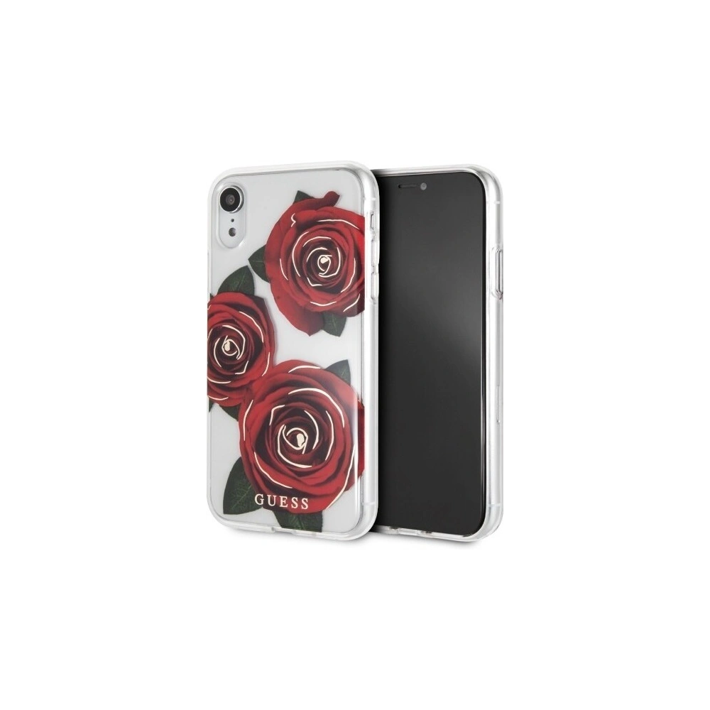 Hurtownia GSM - Etui Guess GUHCI61ROSTR Apple iPhone XR transparent hard case Flower Desire red roses - GUE064RED - {ean13} - Hurt