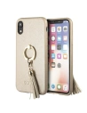 Etui Guess GUHCI61RSSABE Apple iPhone XR béžové/hard case Saffiano s kroužkovým stojanem