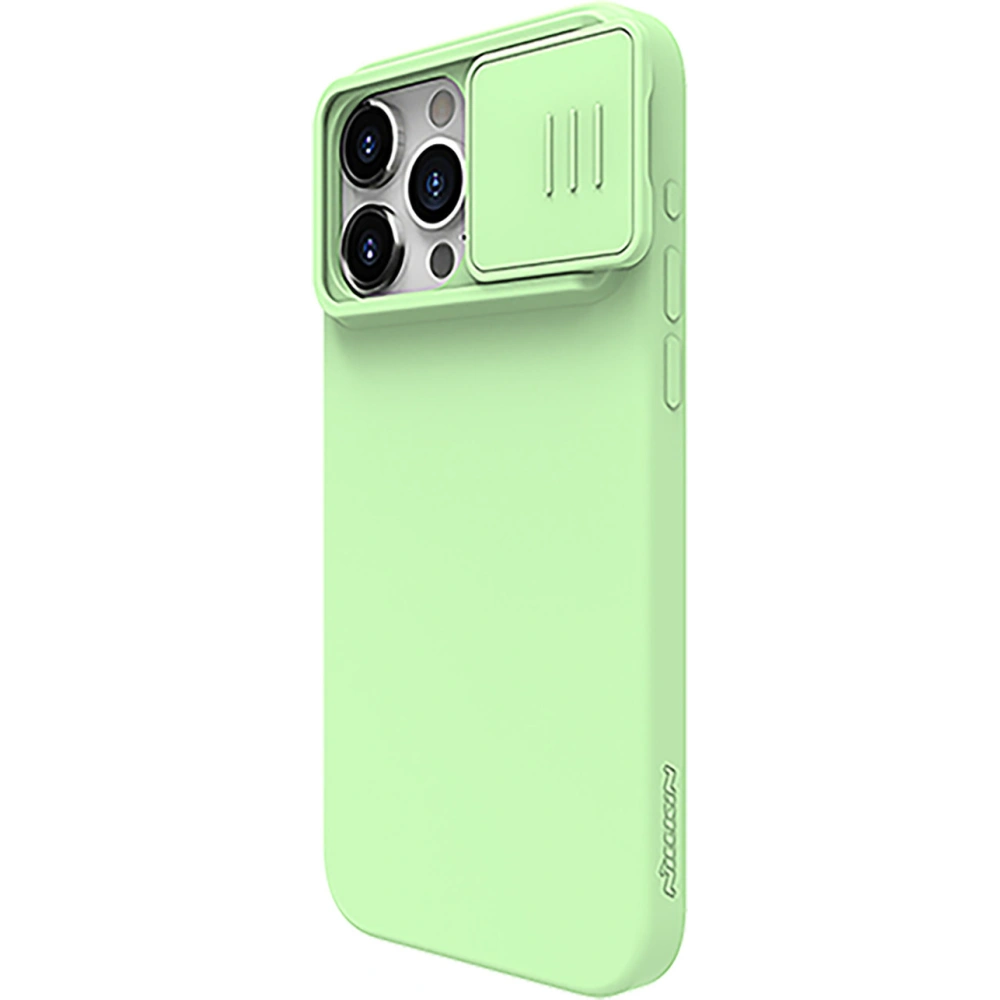 Hurtownia GSM - Etui Nillkin CamShield Silky Silicone Case Apple iPhone 15 Pro miętowe - NLK1276 - {ean13} - Hurt