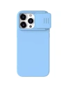 Etui Nillkin CamShield Silky Silicone Case Apple iPhone 15 Pro Max modré
