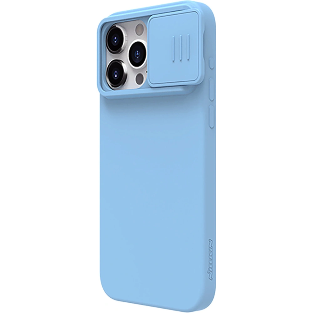 Hurtownia GSM - Etui Nillkin CamShield Silky Silicone Case Apple iPhone 15 Pro Max modré - NLK1280 - {ean13} - Hurt