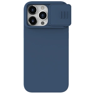 Hurtownia GSM - Etui Nillkin CamShield Silky Silicone Case Apple iPhone 15 Pro Max albastru închis - NLK1281 - {ean13} - Hurt