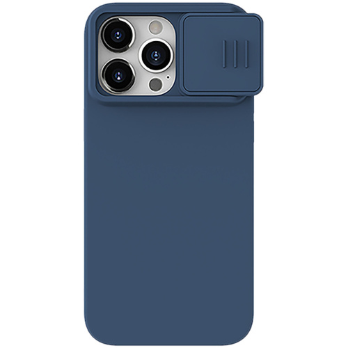 Nillkin Distributor - 6902048266582 - NLK1281 - Nillkin CamShield Silky Silicone Case Apple iPhone 15 Pro Max dark blue - B2B homescreen