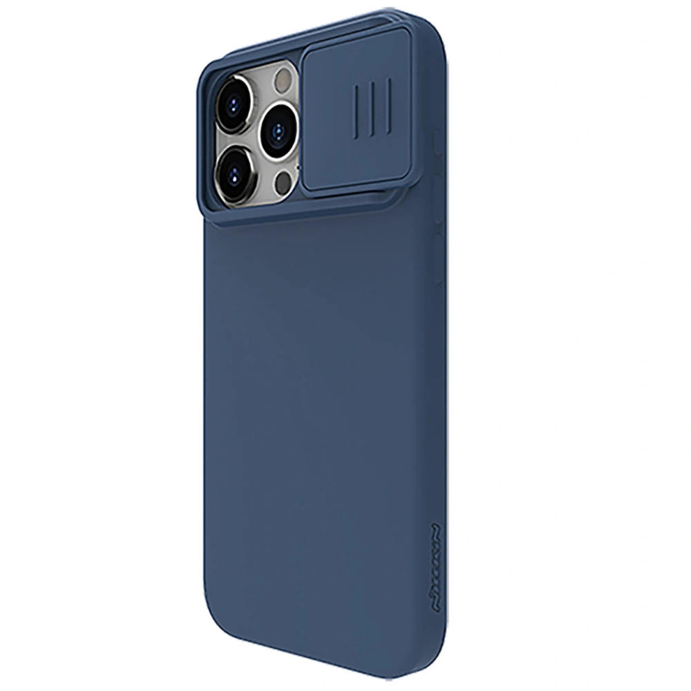 Hurtownia GSM - Etui Nillkin CamShield Silky Silicone Case Apple iPhone 15 Pro Max sötétkék - NLK1281 - {ean13} - Hurt