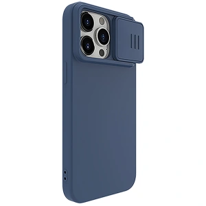 Hurtownia GSM - Etui Nillkin CamShield Silky Silicone Case Apple iPhone 15 Pro Max albastru închis - NLK1281 - {ean13} - Hurt
