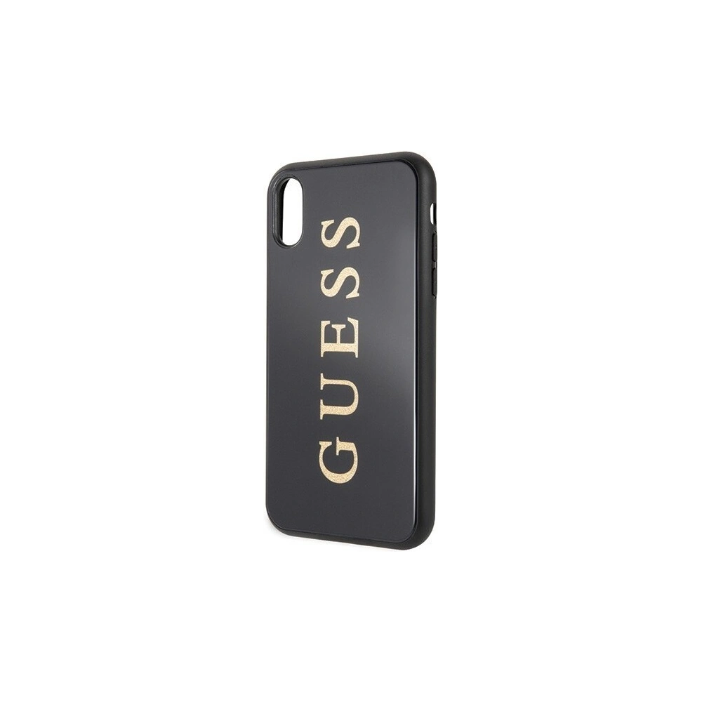 Wholesale Guess GUHCI61TGGGBK iPhone Xr black hard case Classic Double Layer Glitter - GUE067BLK - {ean13} - Hurt
