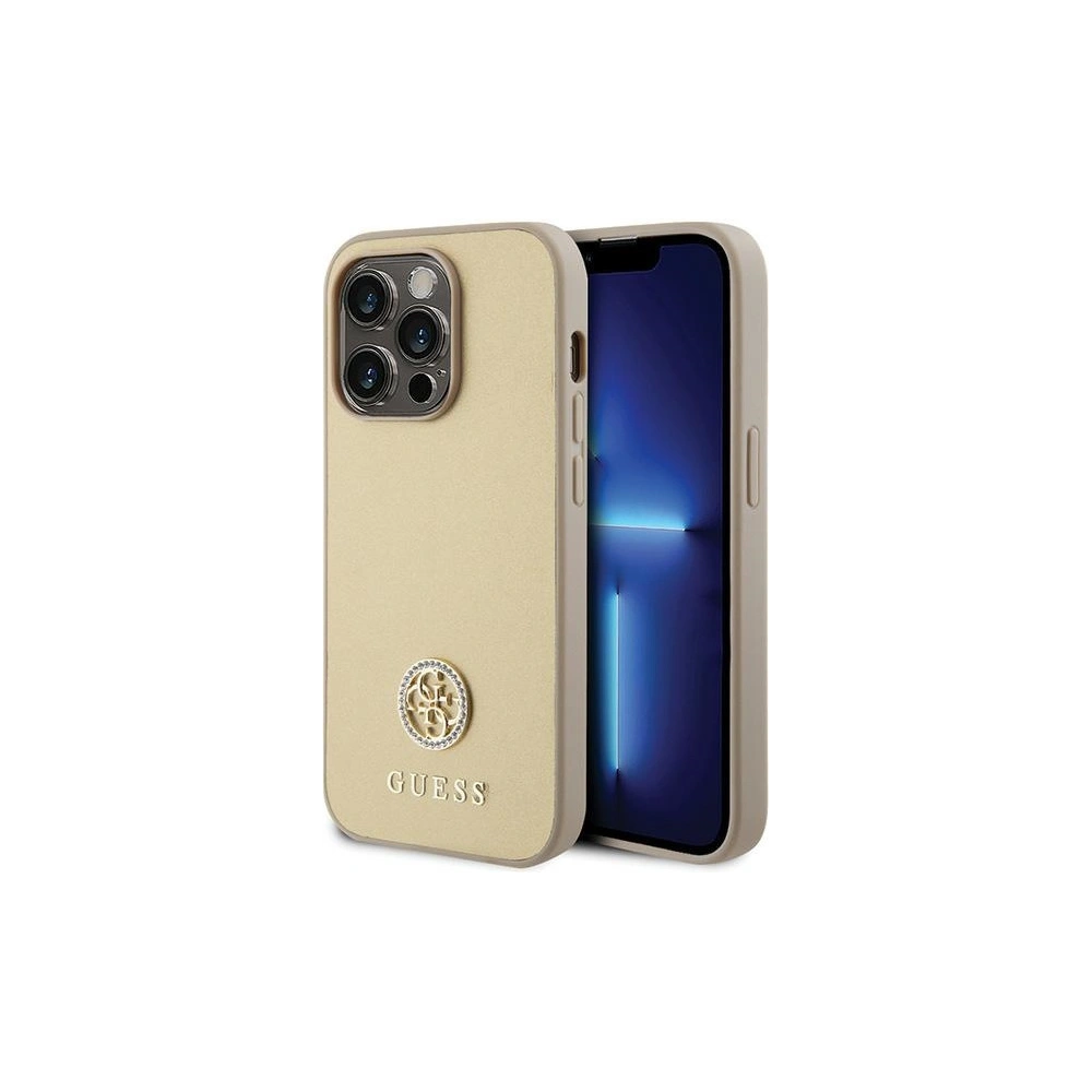 Hurtownia GSM - Case Guess GUHCP15XPS4DGPD Apple iPhone 15 Pro Max Hardcase Strass Metall-Logo gold - GUE2999 - {ean13} - Hurt