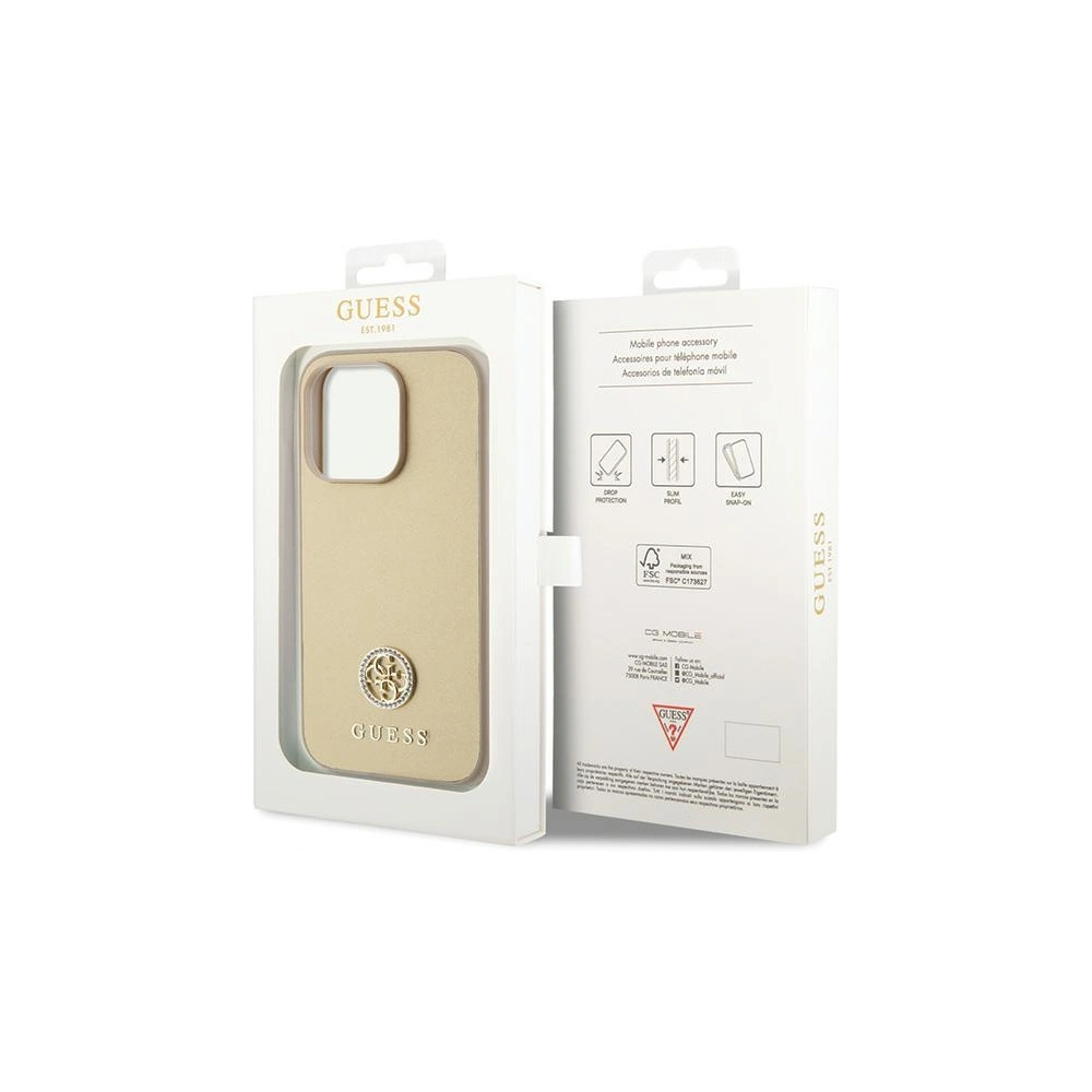 Hurtownia GSM - Etui Guess GUHCP15XPS4DGPD Apple iPhone 15 Pro Max hardcase Strass Metal Logo auriu/gold - GUE2999 - {ean13} - Hurt