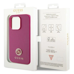 Hurtownia GSM - Etui Guess GUHCP15XPS4DGPP Apple iPhone 15 Pro Max hardcase Strass Metal Logo różowy/pink - GUE3000 - {ean13} - Hurt