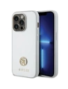 Etui Guess GUHCP15XPS4DGPS Apple iPhone 15 Pro Max hardcase Strass Metal Logo argintiu/silver