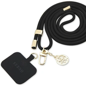 Pasek Guess GUOUCNMG4EK Universal CBDY Cord Nylon 4G Metal Charm czarny/black