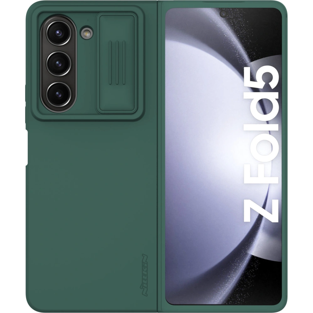 Hurtownia GSM - Etui Nillkin CamShield Silky Silicone Case Samsung Galaxy Z Fold5 tmavě zelené - NLK1291 - {ean13} - Hurt