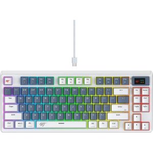 Wholesale Havit KB884L white mechanical gaming keyboard - HVT237 - {ean13} - Hurt