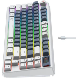 Wholesale Havit KB884L white mechanical gaming keyboard - HVT237 - {ean13} - Hurt