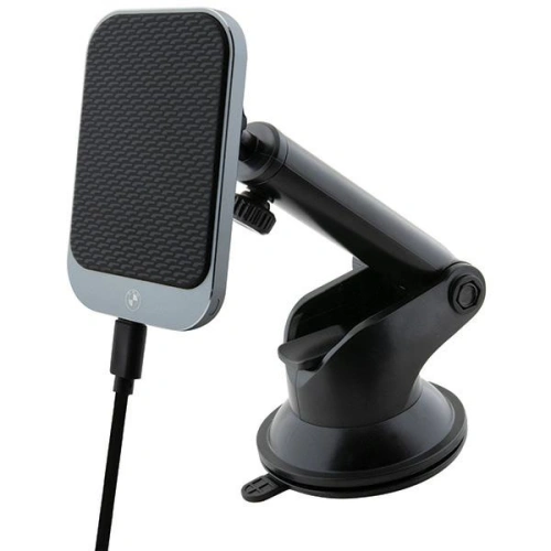 Uchwyt samochodowy indukcyjny BMW BMMWCCDTPK 15W do szyby / do kratki nawiewu MagSafe Signature Edition czarny/black