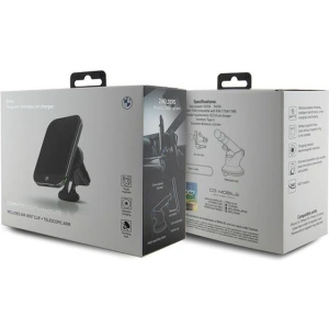 Hurtownia GSM - Indukciós autós tartó BMW BMMWCCDTPK 15W szélvédőre / légkondicionáló rácsra MagSafe Signature Edition fekete/black - BMW523 - {ean13} - Hurt