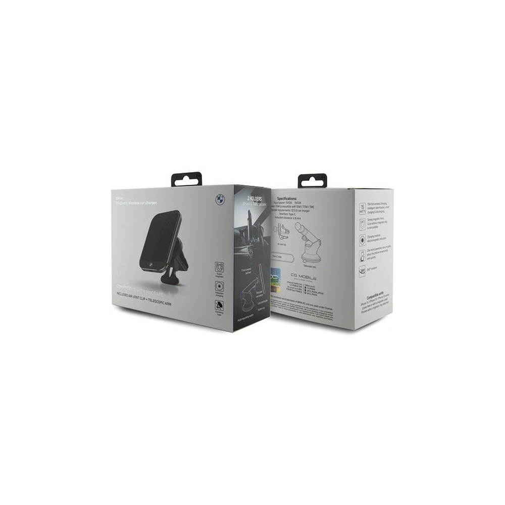 Hurtownia GSM - Induktivhalterung BMW BMMWCCDTPK 15W für die Windschutzscheibe / für das Lüftungsgitter MagSafe Signature Edition schwarz/black - BMW523 - {ean13} - Hurt