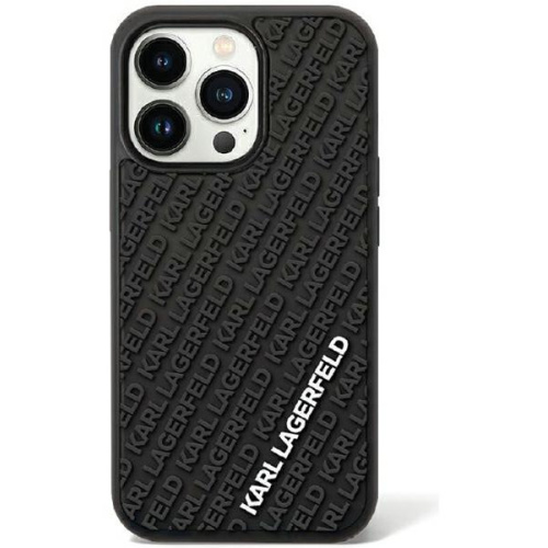 Karl Lagerfeld Distributor - 3666339164232 - KLD1750 - Karl Lagerfeld KLHCN613DMKRLK Apple iPhone XR / 11 hardcase 3D Rubber Multi Logo black - B2B homescreen