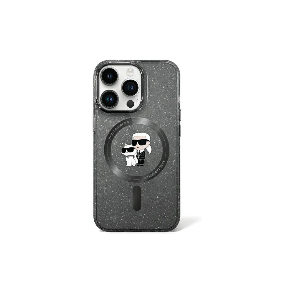 Wholesale Karl Lagerfeld KLHMN61HGKCNOK Apple iPhone XR / 11 hardcase Karl&Choupette Glitter MagSafe black - KLD1751 - {ean13} - Hurt