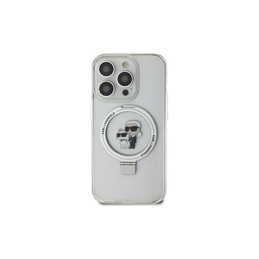 Hurtownia GSM - Etui Karl Lagerfeld KLHMN61HMRSKCH Apple iPhone XR / 11 hardcase Ring Stand Karl&Choupettte MagSafe alb/white - KLD1752 - {ean13} - Hurt