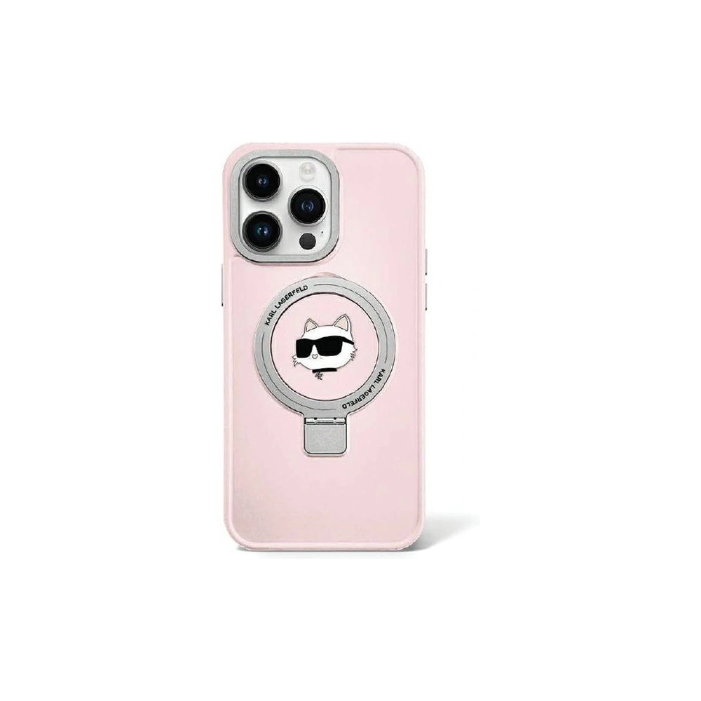 Hurtownia GSM - Etui Karl Lagerfeld KLHMP15LHMRSCHP Apple iPhone 15 Pro hardcase Ring Stand Choupette Head MagSafe roz/roz - KLD1756 - {ean13} - Hurt