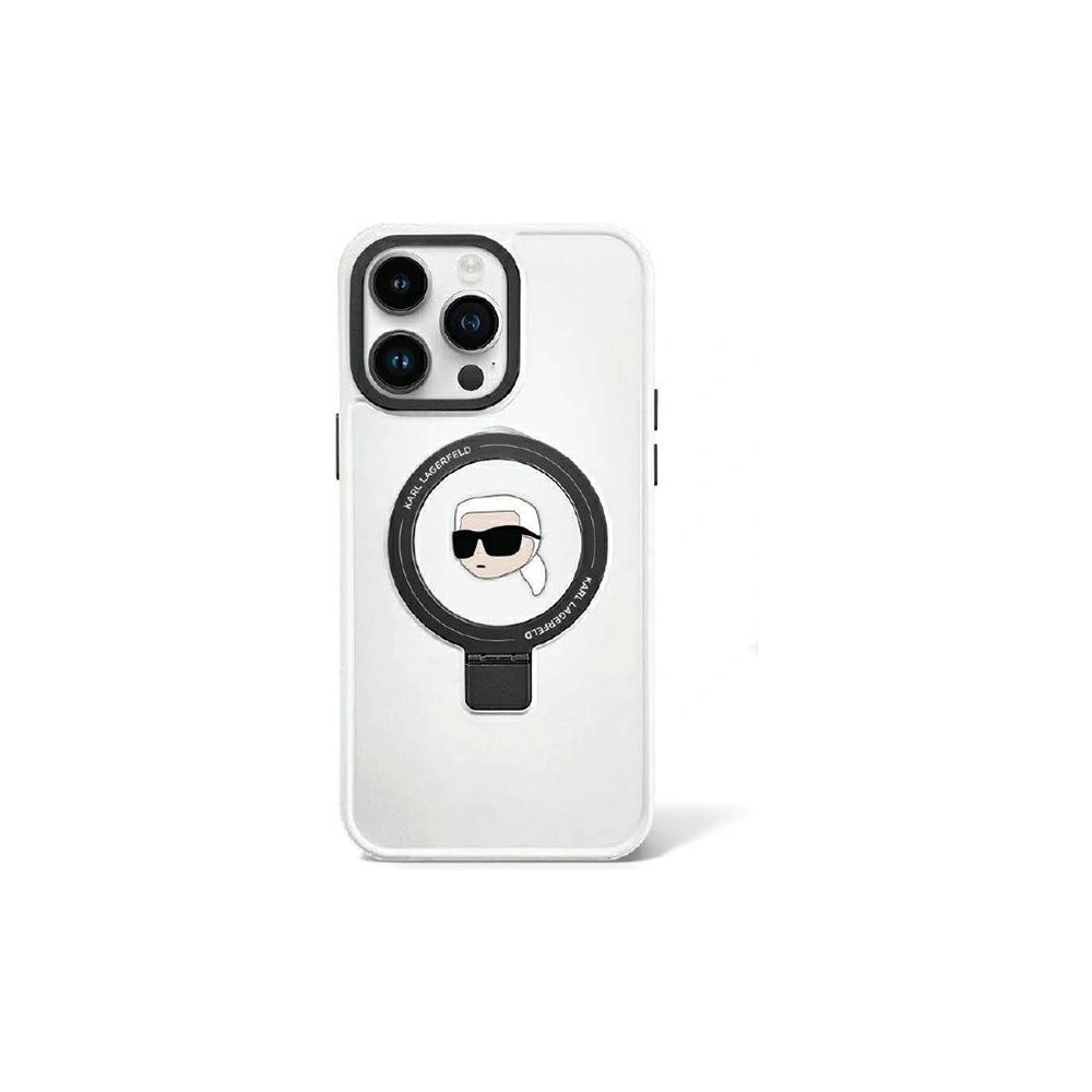 Hurtownia GSM - Case Karl Lagerfeld KLHMP15LHMRSKHH Apple iPhone 15 Pro Hardcase Ring Stand Karl Head MagSafe weiß/white - KLD1757 - {ean13} - Hurt