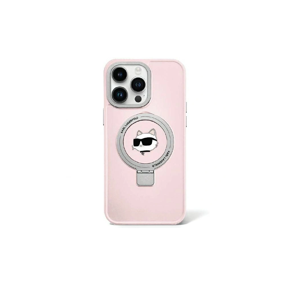 Hurtownia GSM - Etui Karl Lagerfeld KLHMP15SHMRSCHP Apple iPhone 15 hardcase Ring Stand Choupette Head MagSafe roz/roz - KLD1761 - {ean13} - Hurt